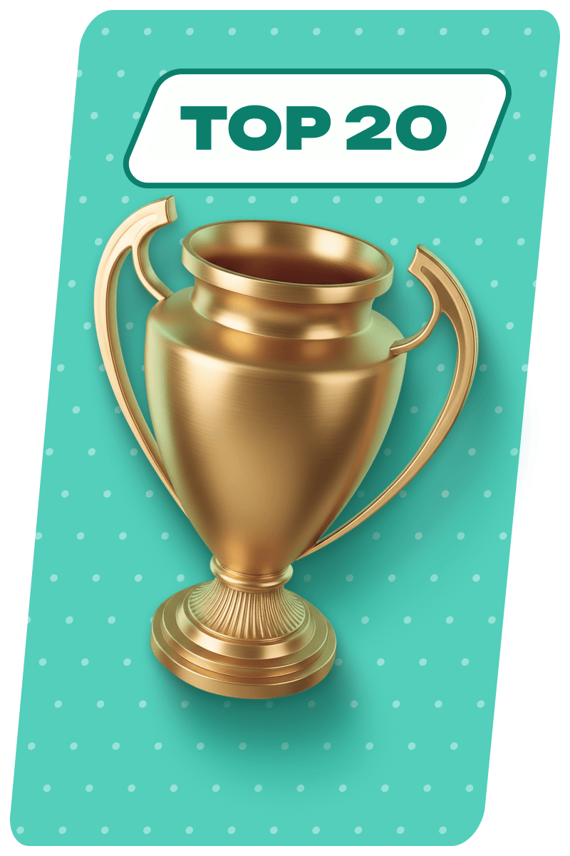 Platz unter den TOP 20 in einem Turnier